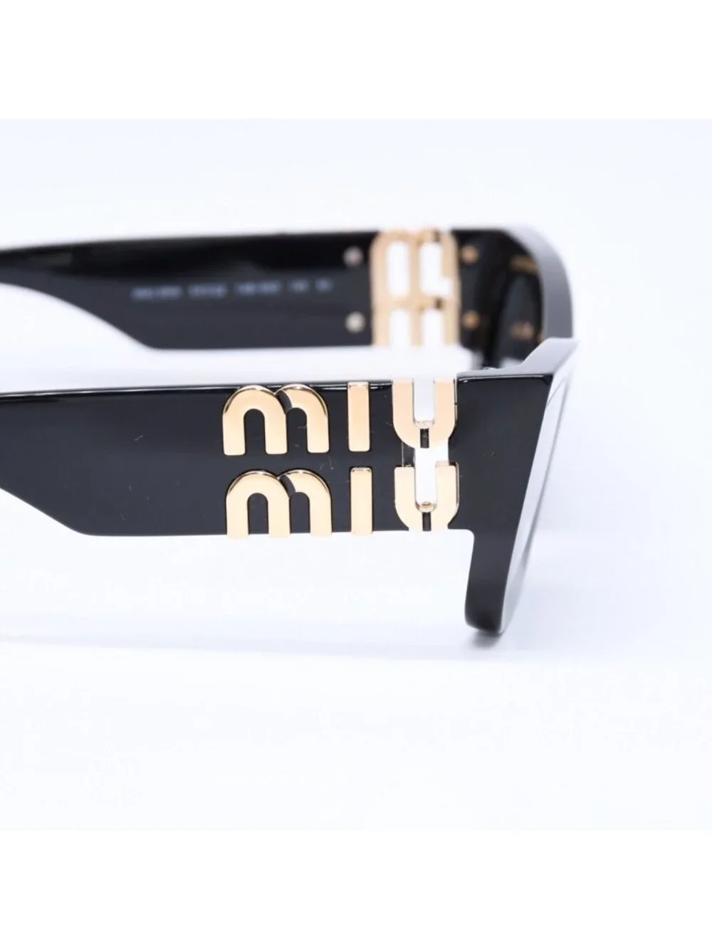 Miu Miu Sunglasses Eyewear Black Gold
